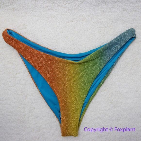NEW‎ Beach Riot Free People desert ombre shine Bikini Swim Bottoms, size M - Picture 3 of 16